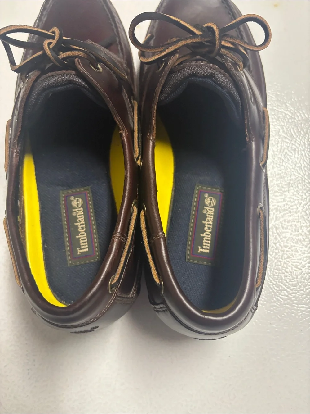 NWOT Timberland Men's Classic Dark Brown Leather 2 Eye  Boat Shoes Size 10